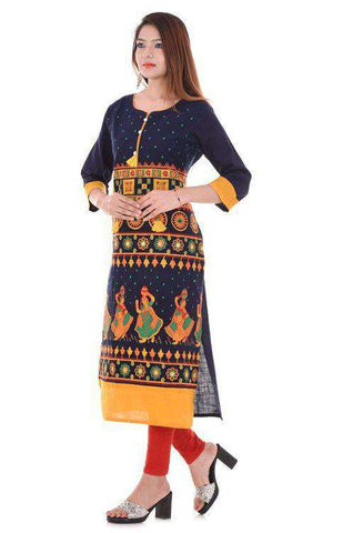 Trendy Cotton Slub Kurti - Kurti Mania